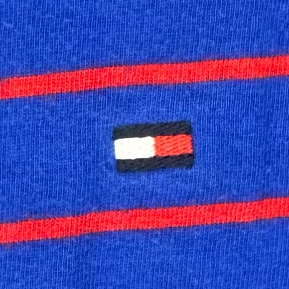 Tommy Hilfiger Striped Tee XL Red/Blue Pre-Owned Classic Fit - Picture 3 of 5